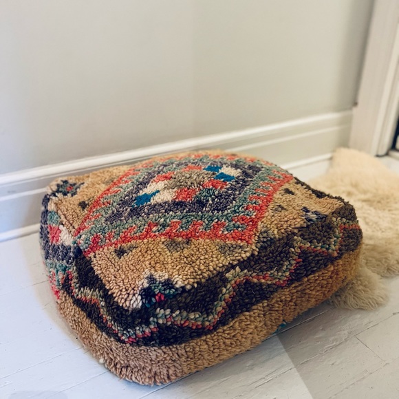 Vintage Moroccan Pouf - Picture 5 of 7